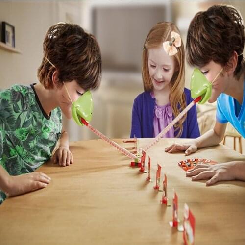 New Hot Frog Mouth Take Card Tongue Tic-Tac Chameleon Tongue Funny Board Game For Family Party Toy Be Quick To Lick Card Toy Set