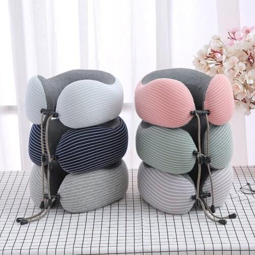 New U Shaped Memory Foam Neck Pillows Soft Slow Rebound Space Travel Pillow Solid Neck Cervical Healthcare Bedding U3