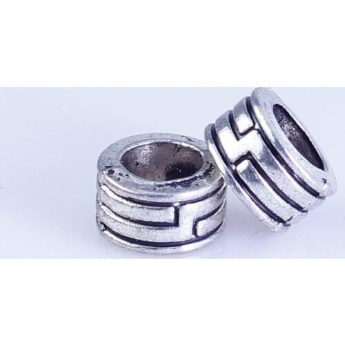 Wholesale 60pcs silver plated round beads Big Hole Beads Fit style European Bracelet hole 6mm