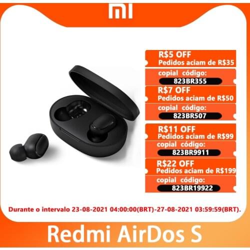 In Stock Xiaomi Redmi AirDots 2 Wireless Bluetooth 5.0 Charging Earphones stereo bass With Mic Handsfree Mi Earbuds AI Control