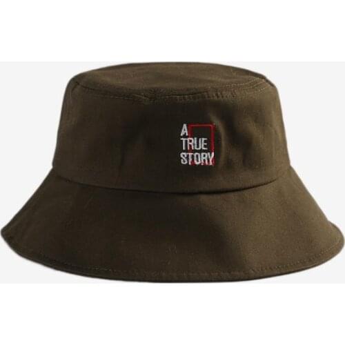 Cotton Letter Embroidery Bucket Hat Fisherman Hat Outdoor Travel Hat Sun Cap Hats for Men and Women 234