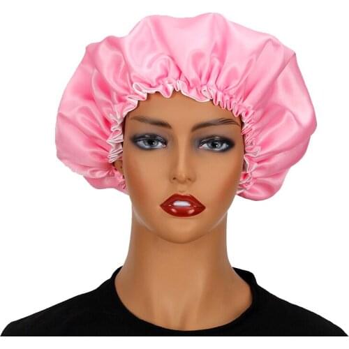 Custom Logo Adult/Children Double Color Bonnet Extention Wig Hairs Sleep Cap Bath Caps