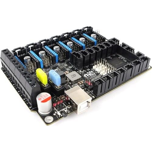 Professional S6 V1.2 ARM32-bit Main Control Board Support 6X TMC Drivers Color Touch Screen 3D Printer Accessories