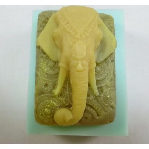 QT0030 silicone molds elephant soap mold silicone soap making mould aroma stone moulds food grade PRZY