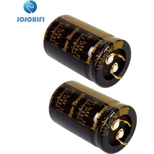 1pcs-5pcs 3300uF 25V 25x40mm Pitch 10mm 25V/3300uf Capacitors KG Super Through Electrolytic Capacitor w/ Gold-plated Copper Feet