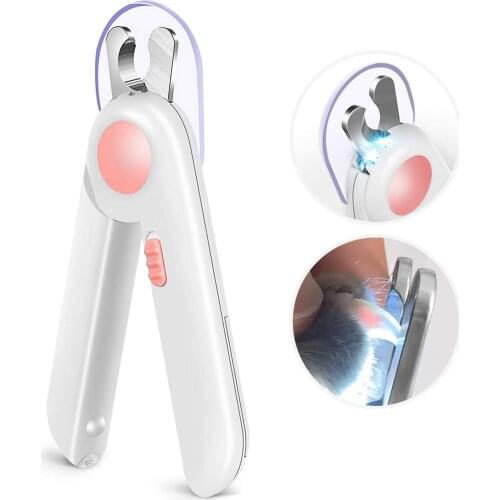 Led Light Pet Nail Clipper With Stainless Steel Trimmer Dog Cat Scissors Nail Cutter Clippers Grinder Professional Grooming Tool