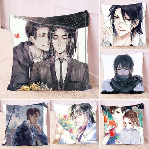 Yuan Dan Priest Novel Mo Du Luo Wenzhou Fei Du Double-sided Throw Pillow Chinese BL Fiction Zhoudu CP Doujin Around For Fujyoshi