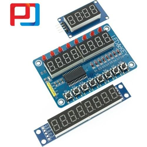 10PCS TM1637 4 Bits/TM1638/MAX7219 8 bit Digital LED Display Module 7 Segment 0.36Inch Clock RED Anode Tube Four Serial Driver