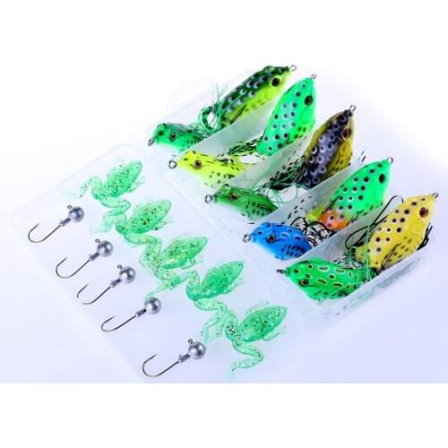 20 Pcs Soft Tube Pastic Fishing Lures Artificial Frog Lure Crankbait Topwater Baits Crankbait