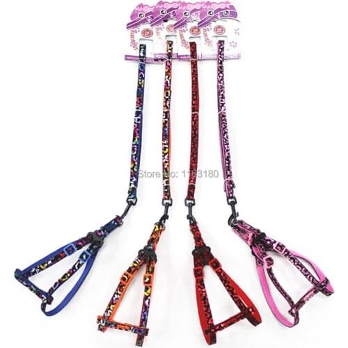 240pcs/lot Small Dog Harness and Leash Soft Nylon Pet Walking Harness Vest Dog Harness Collar