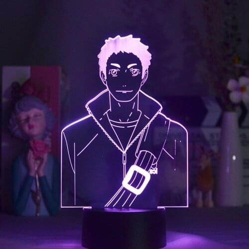 Acrylic 3D Anime Nightlight Haikyuu LED Night Sleeping Light Lamp Daichi Sawamura Teenager Bedroom Decoration Atmosphere
