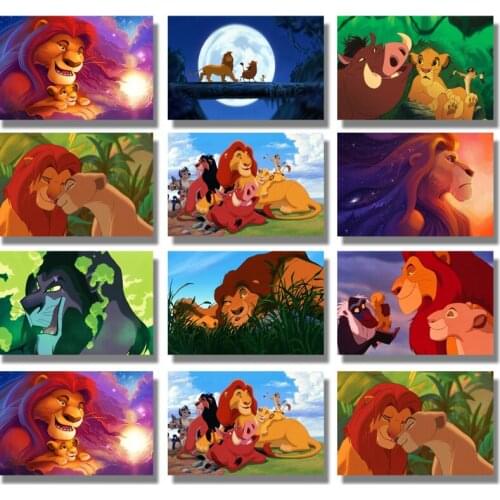 5D DIY Diamond Painting Fairy Cartoon Lion King Movie Mosaic Hot Sale Kit Diamond Embroidery Cross Stitch Home Decoration