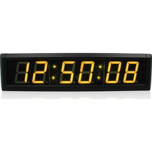 Large 2.3 inches LED digital wall clock hot-selling electric time display clock timer with alarm