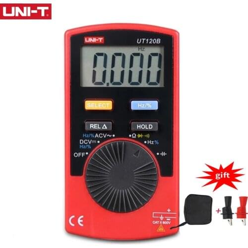 Mini Digital Multimeter UNI-T UT120A UT120B UT120C series Digital LCD Palm Size Auto Range Multimeter DC AC Pocket