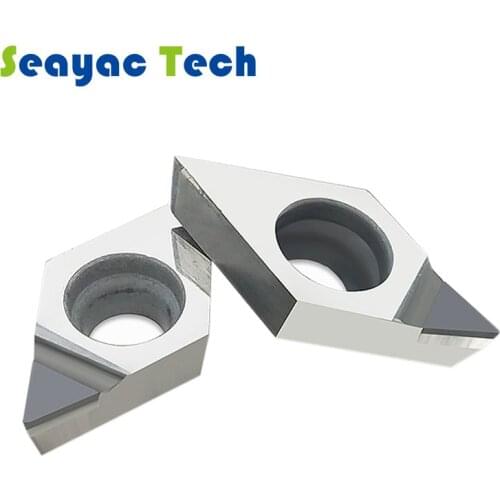 PCD Turning blade DCMT070204-A for aluminium alloy and Non-ferrous material process PCD Cutting tips with imported diamond plate