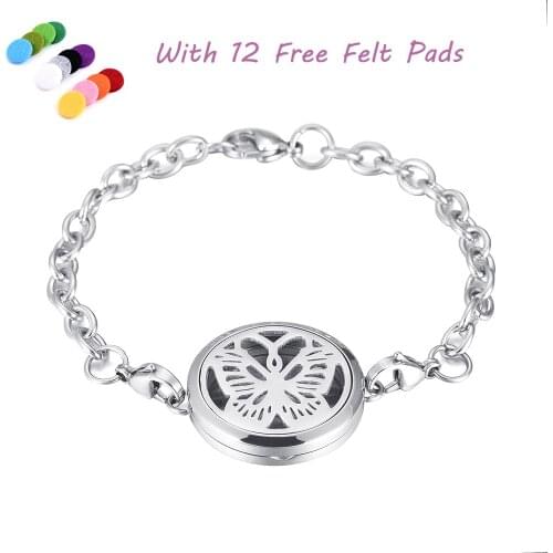 Multi-design Hypoallergenic Fashion Chain Bracelets With Essential Oil Diffuser Lockets Perfume Locket Diffuseer Pendant