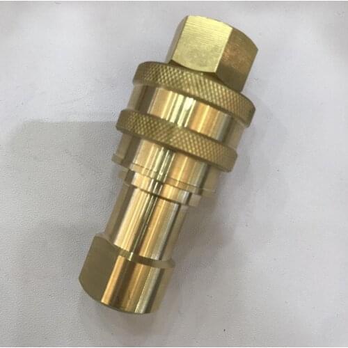 ISO 7421B Serie 1/8" 1/4" 3/8" 1/2" BSPP or NPT thread Brass Hydraulic Quick Coupling
