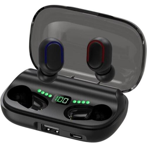 JS2 TWS Wireless Bluetooth 5.0 Stereo Digital Display Earphone Earbuds Headphone
