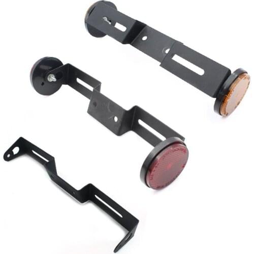 Round Reflectors Tail Side Reflector License Plate Metal Holder Bracket For Suzuki Model Motorcycle