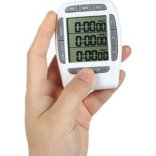 Square Cooking Count Up Alarm Clock Sleep Stopwatch Clock Digital Screen Kitchen Timer Large Display Digital Timer Countdown