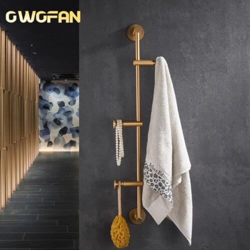 Brass Solid Coat Rack Wall Hanging Bedroom Coat Hook Living Room Light Luxury Clothes Rack Entrance Door Hook A08-648
