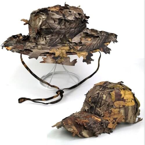 Summer Quick Drying Hats Outdoor Anti Terrorist Leaf Camouflage Sniper Cap Jungle Caps Fisherman Hat