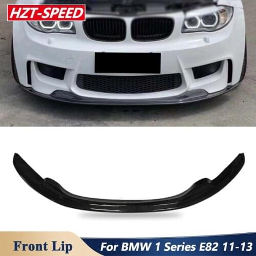MC Style Carbon Fiber Material Front Bumper Chin Lip For BMW 1 Series E82 E1M Tuning 2011-2013