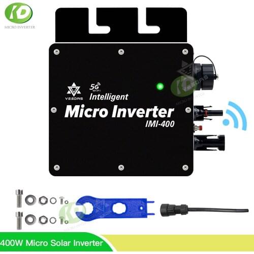 IMI400 Micro Solar Inverter MPPT 400W On Grid Tie Inverter 22-50VDC Pure Sine Wave Converter 110V 220V AC With 2.4G WIFI Monitor