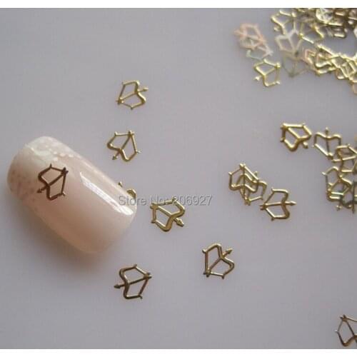 MS258-2 100pcs Gold Cute Sagittarius Constellation Metal Sticker Nail Art Metal Sticker Nail Art Decoration Non-adhesive Sticker