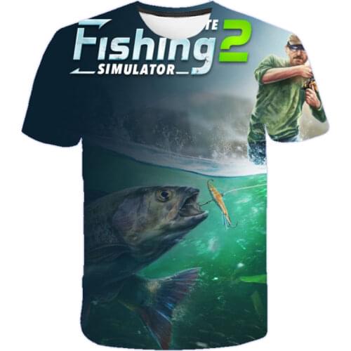 Natural theme mens T-shirt summer casual tops 3D printed T-shirt womens O-neck shirt fishing casual T-shirt boy girl streetwea