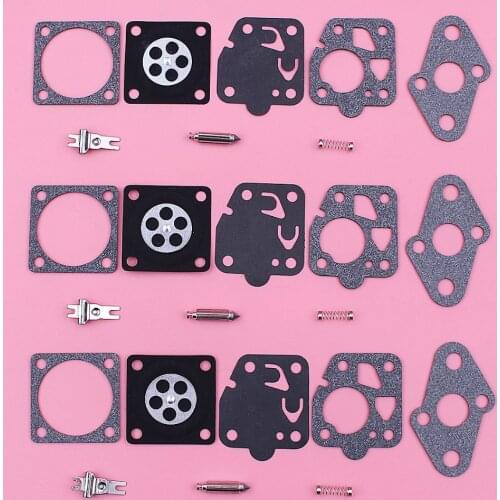 3pcs/lot Carburetor Repair Rebuild Diaphragm Kit For Kawasaki TG20 TG24 TG25 TG33 TD24 TD25 TD33 TD40 TD48 Engine Tool Part
