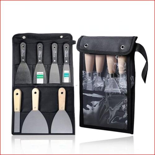 Stainless Steel Oil Gray Knife Seven-piece Set with Tool Bag Kit Set 1-5 Inch Paint Oil Gray Knife Scraper Blade Blade