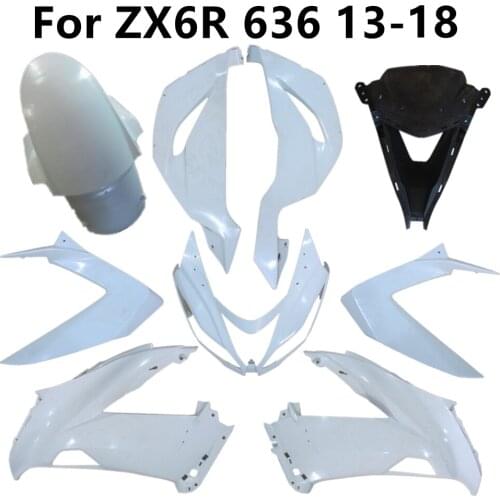 For ZX6R 2013-2014-2017-2018 Motorcycle Unpainted Fairing Plastic Parts Components 636 13-14-17-18 Pack Left and Right Cowling