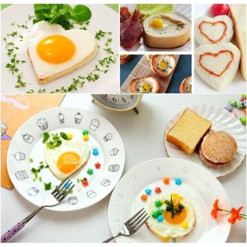 Stainless Steel 5Style Fried Egg Pancake Shaper Omelette Mold Mould Frying Egg Cooking Tools Kitchen Accessories Gadget Rings