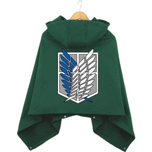 2021 New Attack On Titan Winter Cape Shingeki No Kyojin Cloak Costumes Scouting Legion Thicken Cloak Cosplay Props Coat