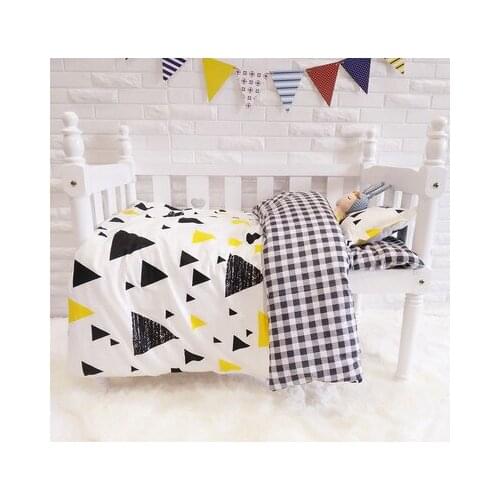 New Arrive Pure Cotton Baby Bedding Set Cartoon Soft Crib Bedding Set Soft Warm kit de berço,Duvet/Sheet/Pillow, with filling