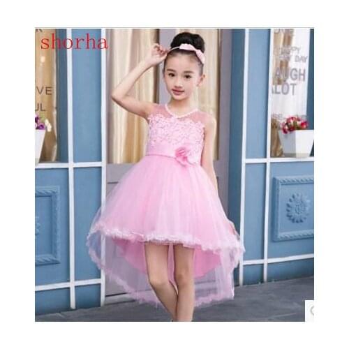 Girl Dress with Girl tramming evening dress Applique Summer Princess Dresses Kids Clothing Cotton Children Costume Girls Clothe