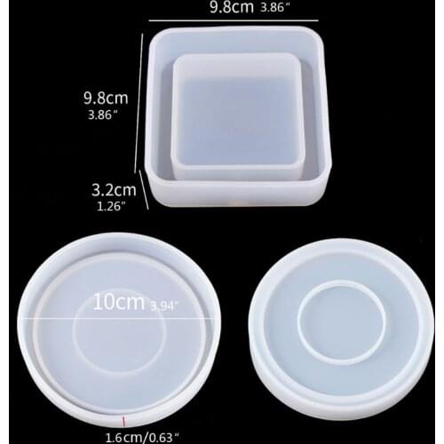 41Pcs DIY Coaster Cup Pen Soap Candle Holder Resin Molds Ashtray Flower Pot Pendant Resin Casting Molds Kit Art Molds