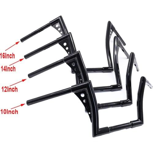 Motorcycle 10'' 12'' 14" 16" Rise Ape Hangers Handlebar Custom Drag FOR Harley Touring Sportster Dyna Softail Road King