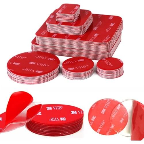10-50PCS Transparent Acrylic VHB 3M Stron Double-Sided Adhesive Tape Patch Waterproof No Trace High Temperature Resistance