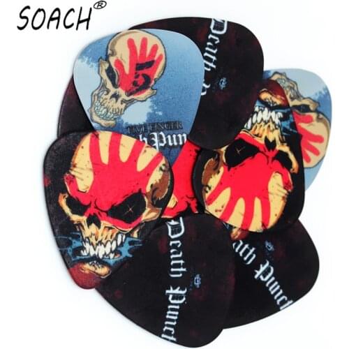 SOACH 50pcs Newest rock band Guitar Picks Thickness 1.0mm pick Guitar accessories for ukulele bass Musical Instruments