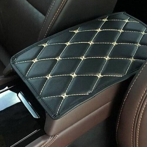 For Universal Car Amrest Box Cushion Leather Car Seat Armrest Box Cover Car Armrest Pad Cover Auto Center Console Box PU Cushion
