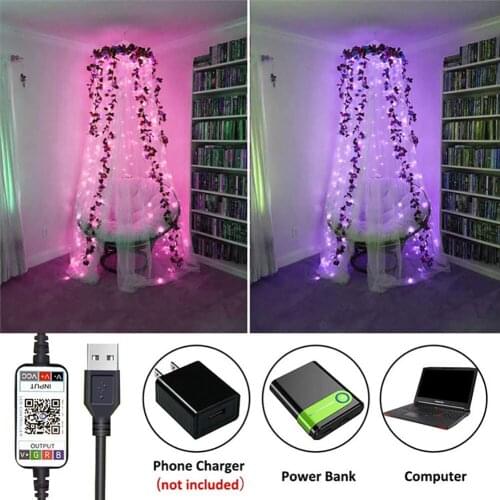 Usb Copper Wire String Lights, Smart Bluetooth Remote Control, Garden Indoor Christmas Tree Decoration Holiday Decoration Lights