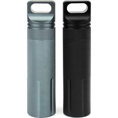 Aluminum Alloy Waterproof Canister Medicine Seal High Strength Bottle Toothpick Outdoor EDC Tool