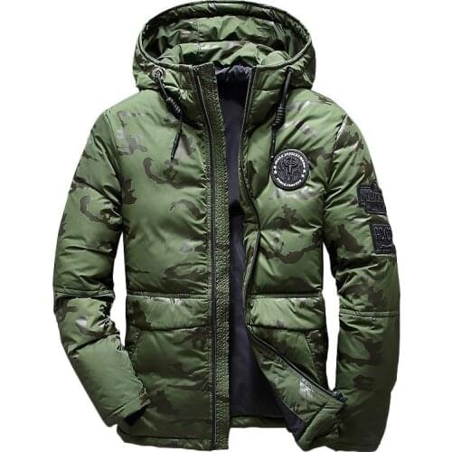 Winter UltraLight White Duck Down Jacket Men Military Camouflage Thick Warm Mens Parka Casual Windbreaker Outdoor Coats M-3XL