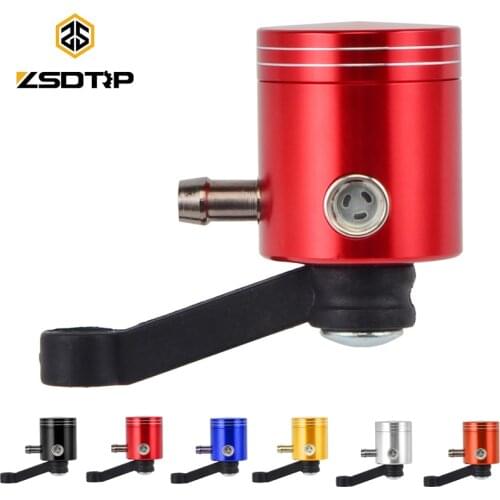 ZSDTRP Universal Motorcycle Front Brake Clutch Fluid Bottle Master Cylinder Oil Reservoir Tank Cup For Honda Suzuki Kawasaki