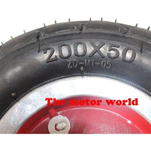 1 pc Electric Scooter Tyre With Wheel Hub 8" Scooter 200x50 Tyre Inflation Electric Vehicle Aluminium Wheel