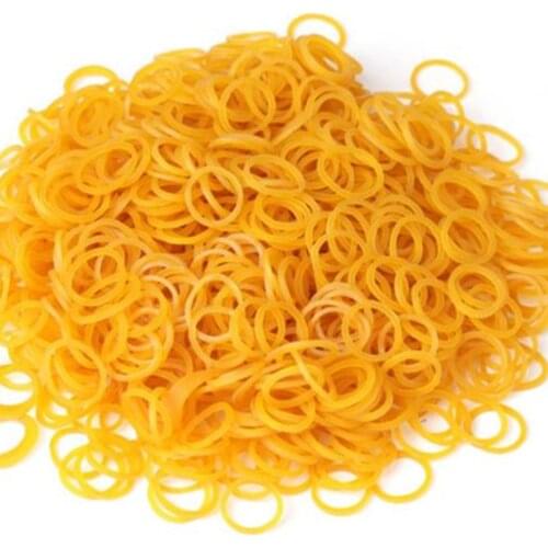 100gDIY Yellow rubber band Grooming Pet Hair Rubber Band Dog Cat Hair Accessories mini latex ring cowhide disposable 2size