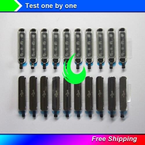 2pcs/Lot USB Charger Dock Charging Port Cover For Samsung Galaxy S5 i9600 G900 Charge Port Dust Plug Silver Replacement