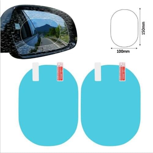 2PCS Anti Fog Car Mirror Window Clear Film Anti Car Rearview Mirror Protective Film Waterproof Rainproof Car Sticker